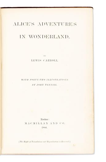 (CHILDRENS LITERATURE.) Carroll, Lewis. Group of 5 works.